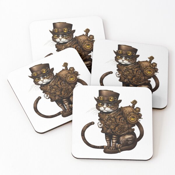 Item preview, Cute Steampunk Cat in a Mechanical Suit designed and sold by ArthurVandelay.