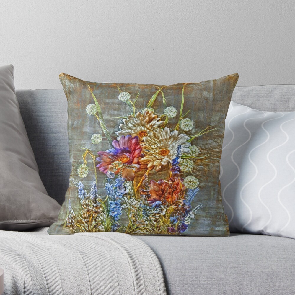 Flowers Throw Pillow