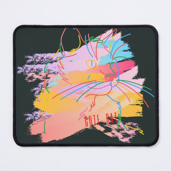Item preview, A cat with colorful background designed and sold by Cherrydsnshop.