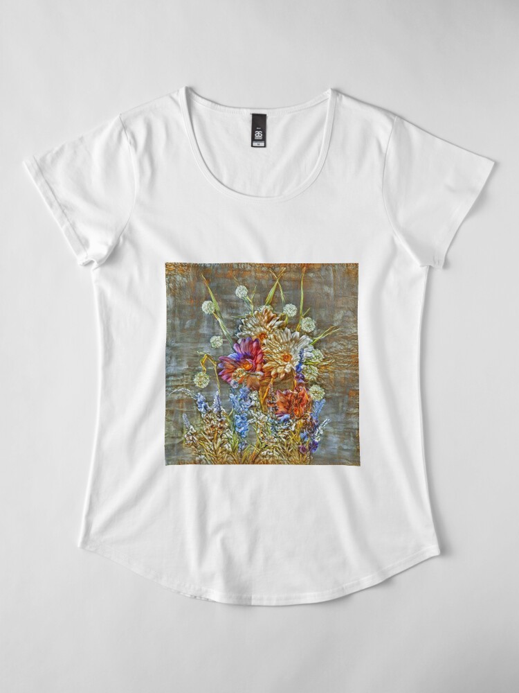 Alternate view of Flowers Premium Scoop T-Shirt