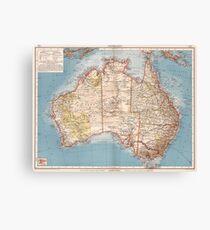 Australian Topography Map (1905) Canvas Print