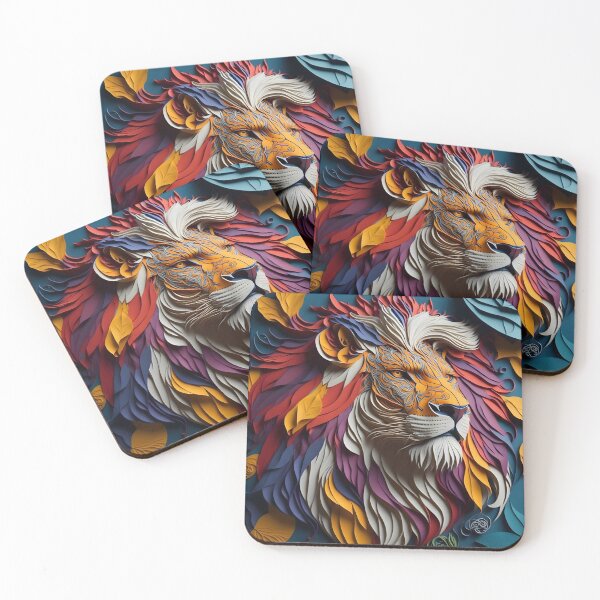 Item preview, Paper Cut Majesty: Intricate Lion Silhouette designed and sold by Ceemko's Vintage Corner.