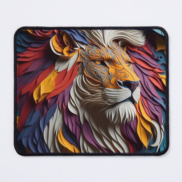 Item preview, Paper Cut Majesty: Intricate Lion Silhouette designed and sold by Ceemko's Vintage Corner.