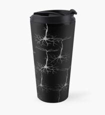 Pyramidal cells on black Travel Mug