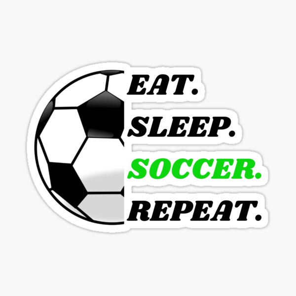 Item preview, eat sleep soccer repeat designed and sold by Mustaph-Shop.