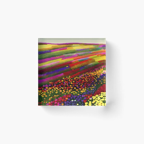 Item preview, Abstract painting of a flower field designed and sold by ArthurVandelay.