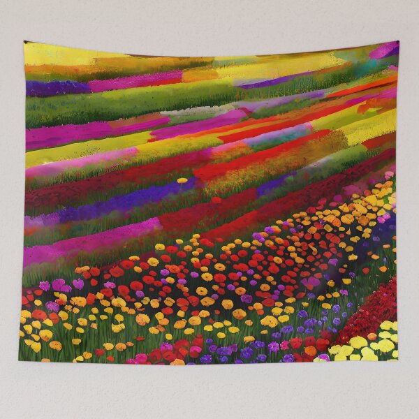 Item preview, Abstract painting of a flower field designed and sold by ArthurVandelay.