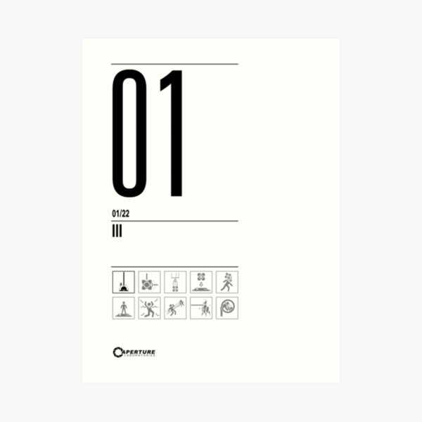 Portal Door Sign 01 - Large Version Art Print