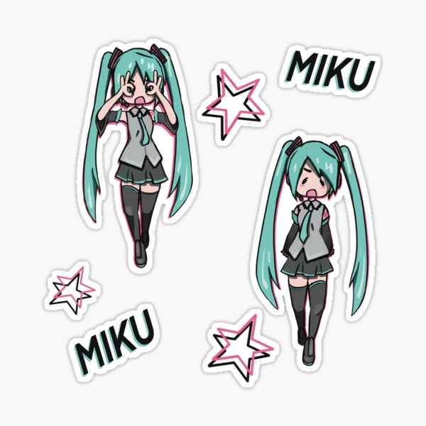 Miku Ganbare Ganbatte Chibi Sticker for Sale by c10884