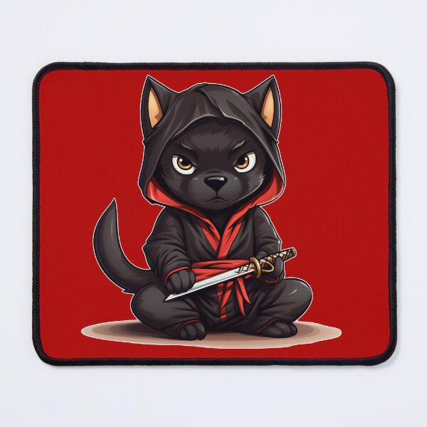 Item preview, Ninja Black Dog designed and sold by Puristock.