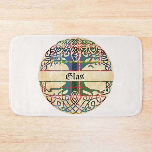 Artikelvorschau, Glas Tree of Life Clan schottischer Nachname Tartan entworfen und verkauft von BagTown Clans.