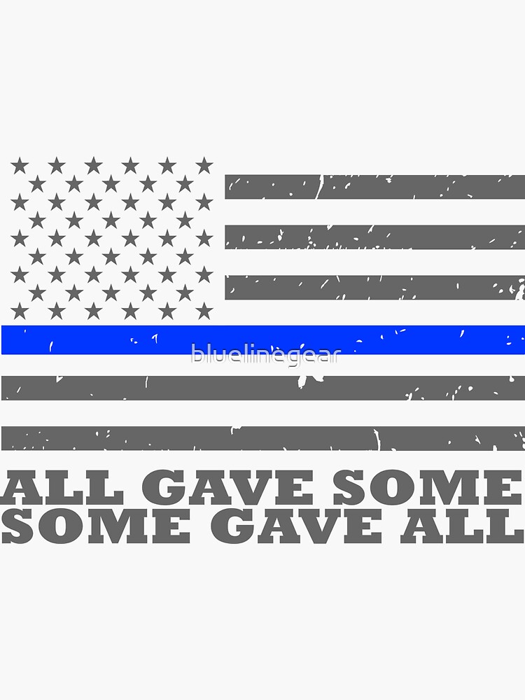 Thin Blue Line Red Drab Kneeling Soldier Window Decal - 5 Inch Vinyl Sticker