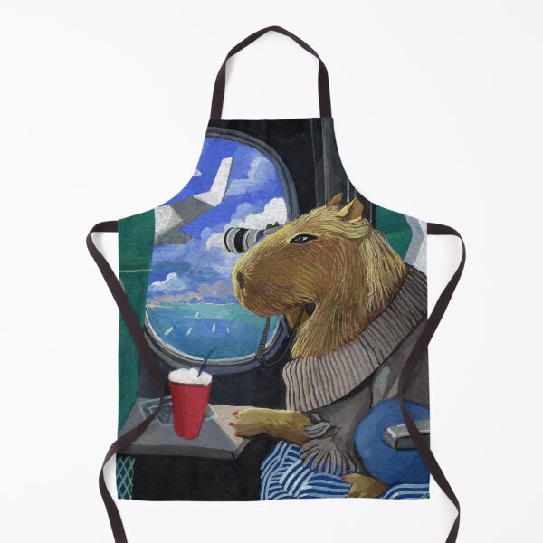 Item preview, Capybara travelling on a plane designed and sold by Ekaterina Khozatskaya.