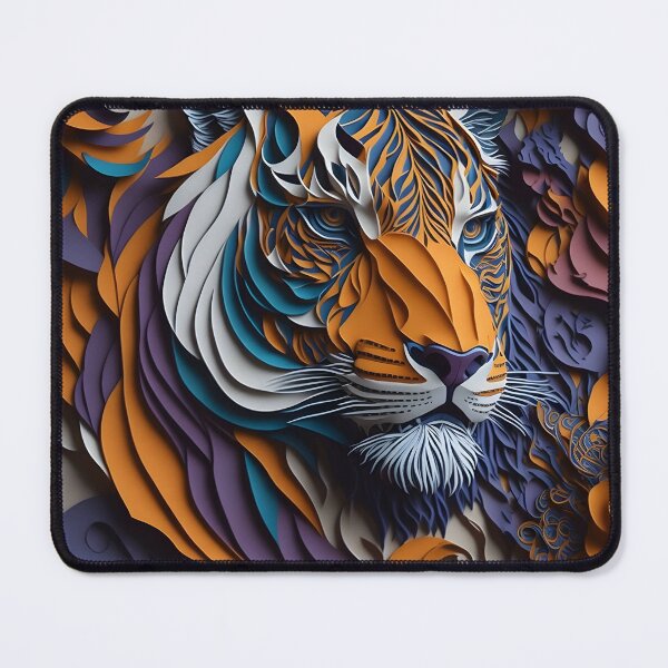 Item preview, Paper Cut Power: Striking Tiger Silhouette designed and sold by Ceemko's Vintage Corner.