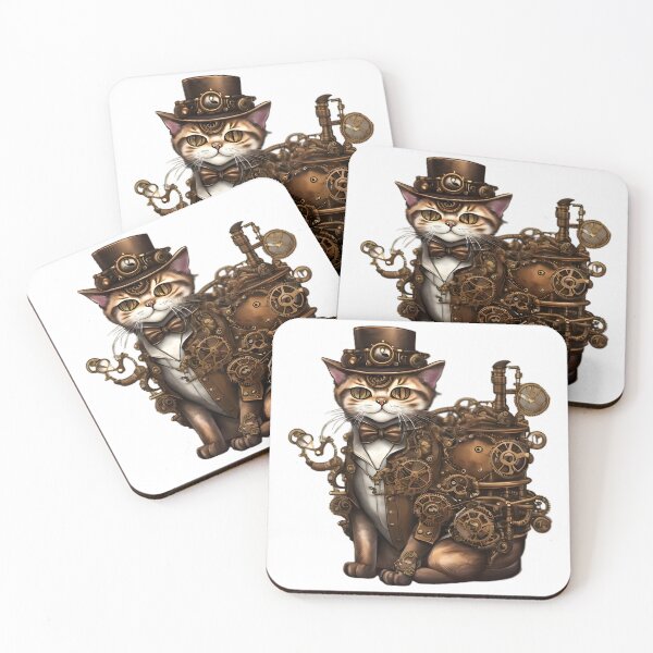 Item preview, Cute Steampunk Cat in a Mechanical Suit designed and sold by ArthurVandelay.
