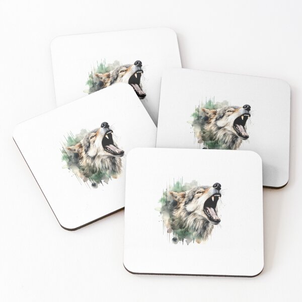 Item preview, watercolor wolf  designed and sold by GizziArt.