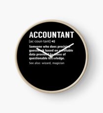 Accountant Definition Funny Accounting Noun Meaning Gift Clock