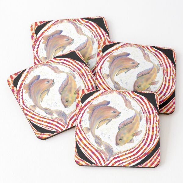 Item preview, Twin Fish on Black designed and sold by Anchalee Montag.
