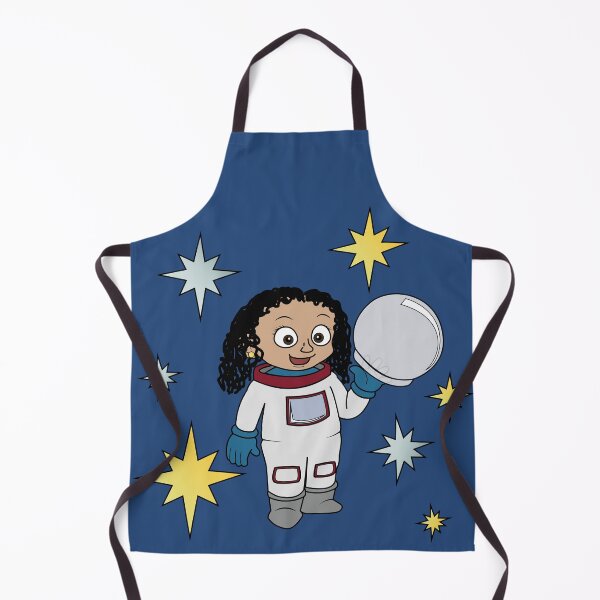Artikelvorschau, Astronautenmädchen (mit lockigem Haar) und Sternen entworfen und verkauft von ThingsByNin.