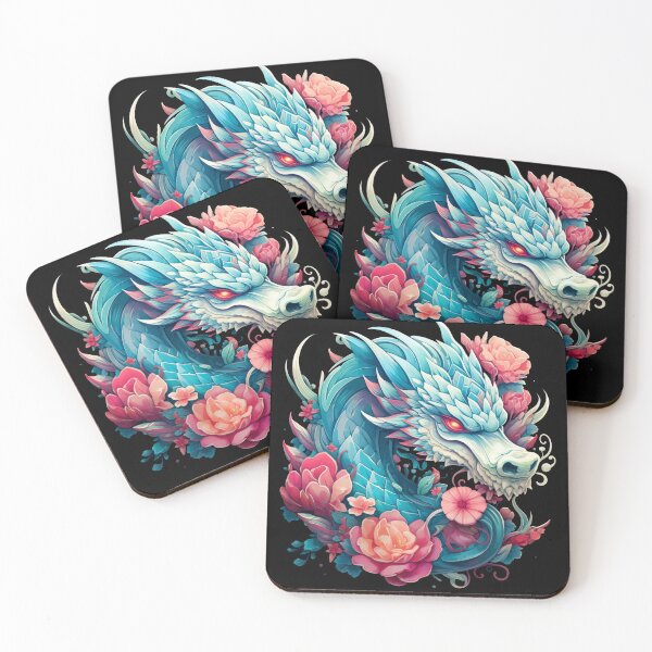 Item preview, Dragon Magical Creature - Fantasy, Floral, Dark,  designed and sold by Soraia Freire.