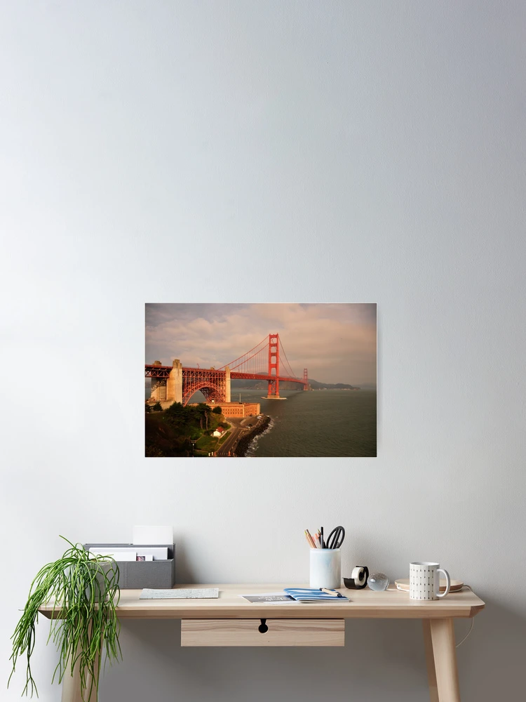 Thumbnail 2 of 3, Poster, Golden Gate designed and sold by Rikki Frederiksen.