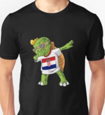 Croatia Dabbing Turtle Unisex T-Shirt