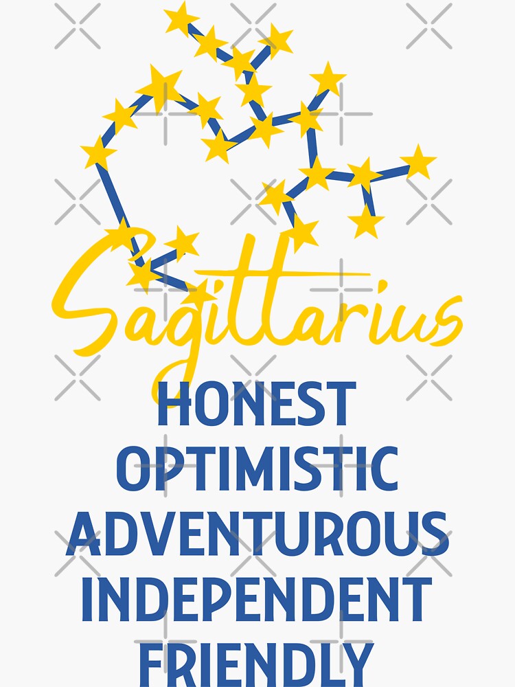 Born in November 23 to December 21 Sagittarius birthday Sticker