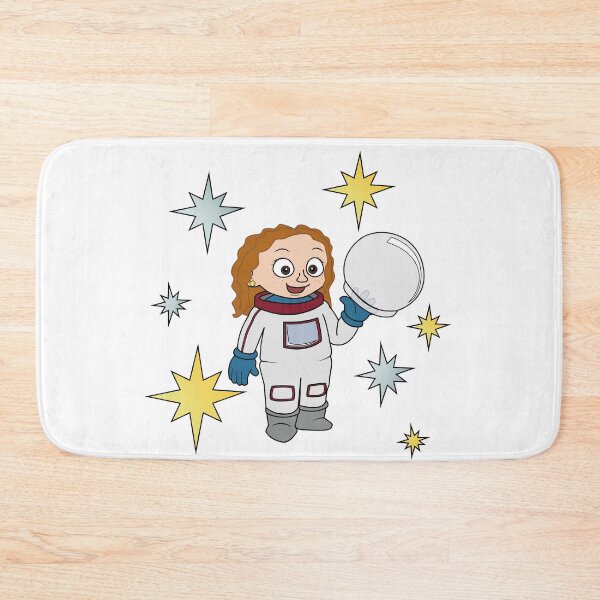 Artikelvorschau, Astronautenmädchen (mit rötlichen Haaren) und Sternen entworfen und verkauft von ThingsByNin.