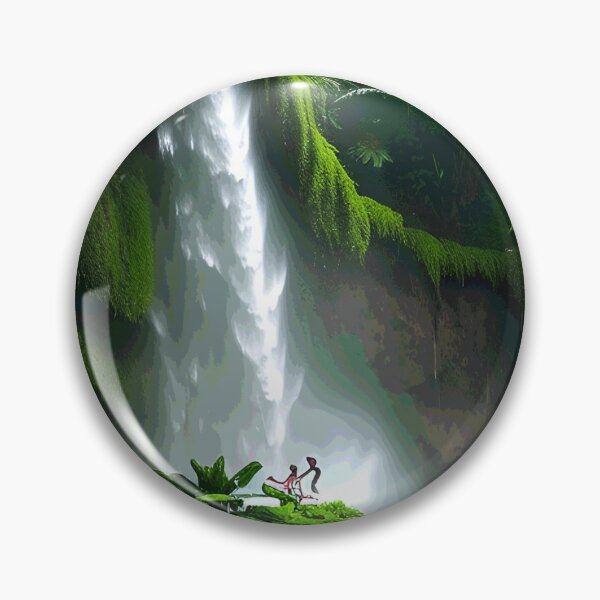 Item preview, waterfall abstract landscape 2023 tileartwork designed and sold by tileartwork.
