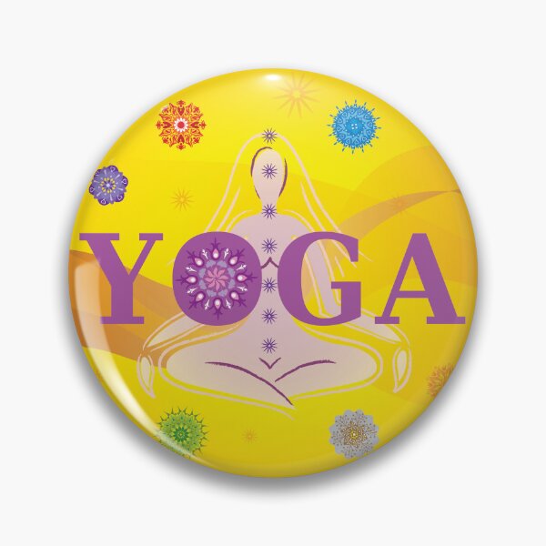 Item preview, Illustration Letters Yoga - Woman Pose with 7 Chakras Rainbow Colors designed and sold by InfinityDsigns.
