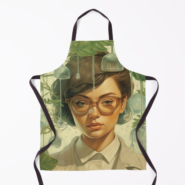Aperçu de l'œuvre Une femme avec des lunettes entouré de plantes créée et vendue par isBotStore.