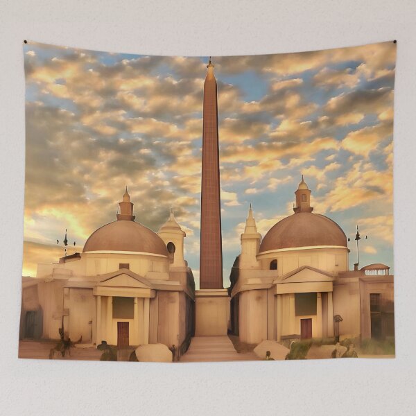Item preview, Stylized Piazza del Popolo Rome Italy  designed and sold by Dana Roper.