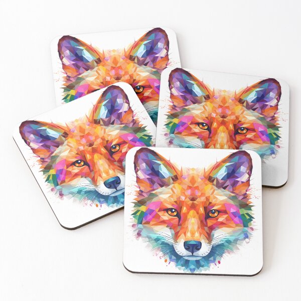 Item preview, geometrical polygon head of fox designed and sold by ENTERBOX.