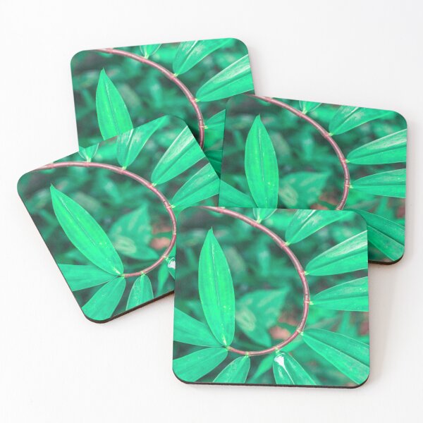 Item preview, Green Bamboo Leaves Unique Pattern designed and sold by covid50.