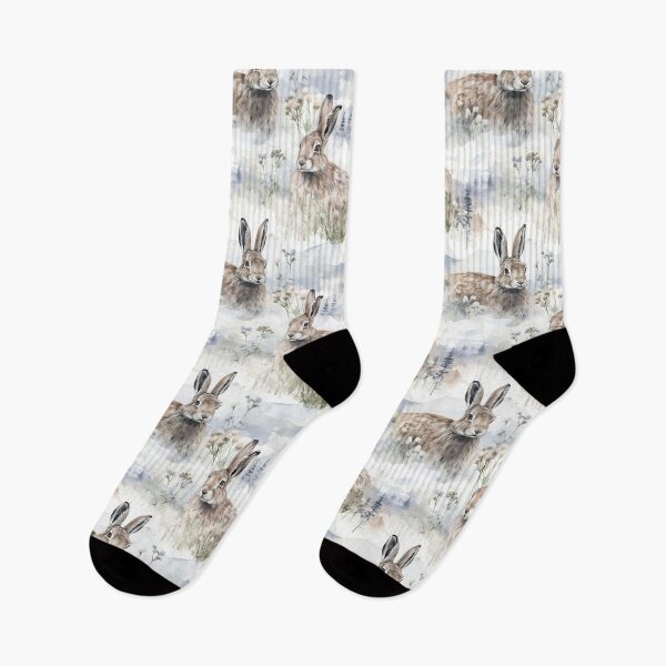 Item preview, Mountain Hare Seamless Pattern Design designed and sold by CaledoniArt.