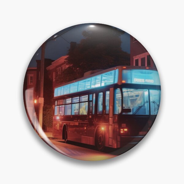 Item preview, A bus stopped at night designed and sold by isBotStore.