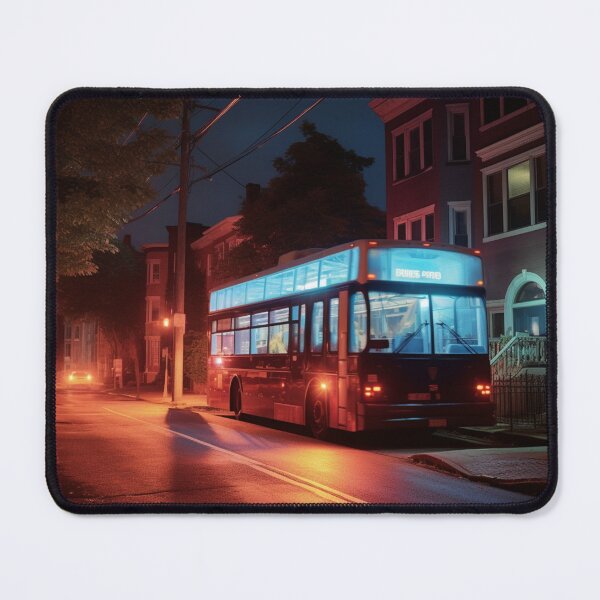 Item preview, A bus stopped at night designed and sold by isBotStore.