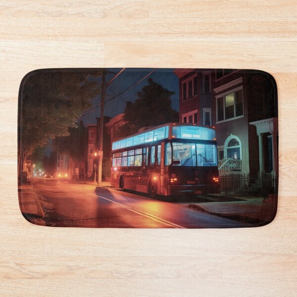 Item preview, A bus stopped at night designed and sold by isBotStore.