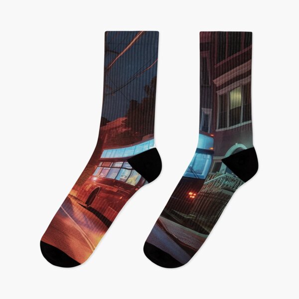 Item preview, A bus stopped at night designed and sold by isBotStore.