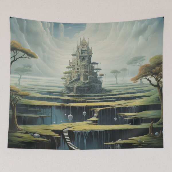 Artikelvorschau, Surreal Cascade: A Dreamlike Reverie - 22 entworfen und verkauft von Moisky Art.