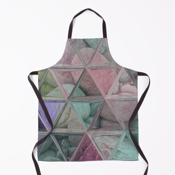 Item preview, Geometric Abstract Art Maximalist Style Triangles Mosaic over Colorful Beach Pebbles 1 of 4 designed and sold by Beachy.