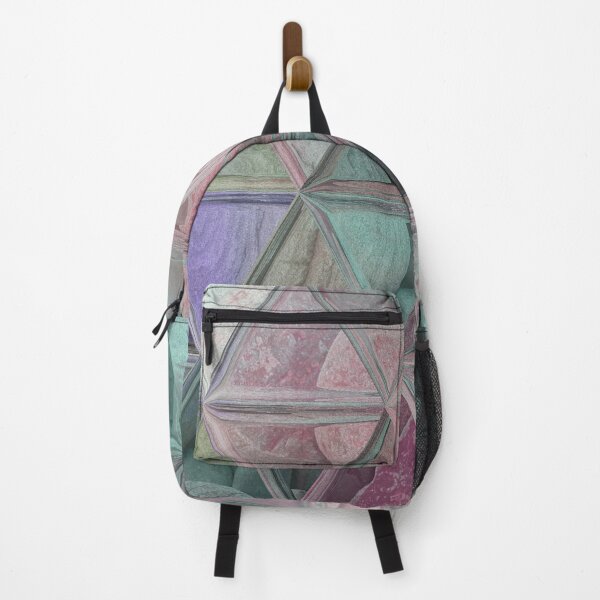 Item preview, Geometric Abstract Art Maximalist Style Triangles Mosaic over Colorful Beach Pebbles 1 of 4 designed and sold by Beachy.