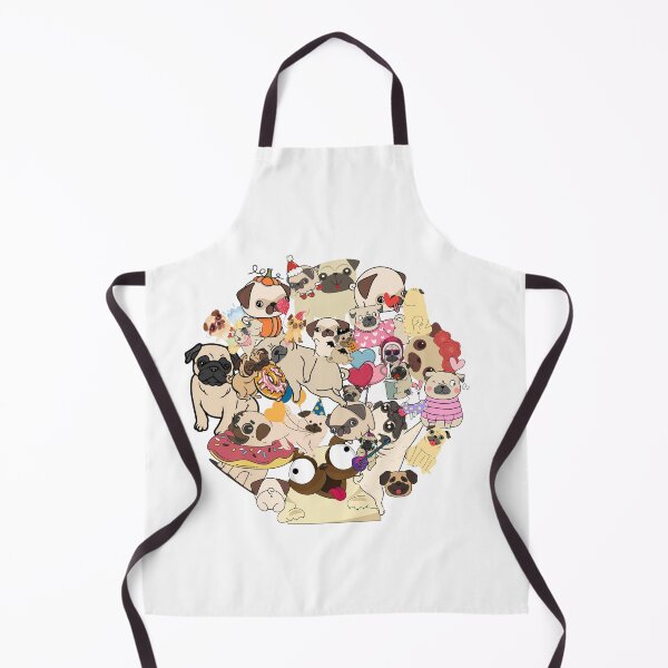 Item preview, cute pug sticker pack designed and sold by DeluxBee.