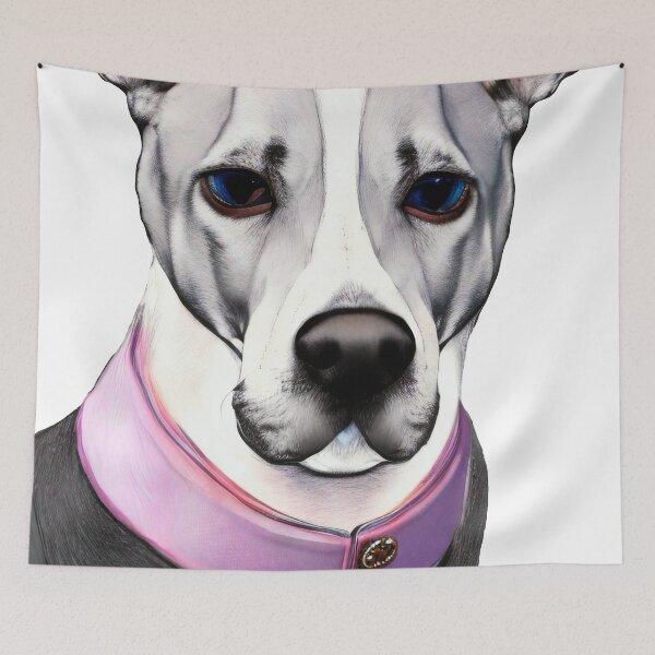 Item preview, Dog, elegant Pit bull , blue eyes designed and sold by Arte-Vivo.