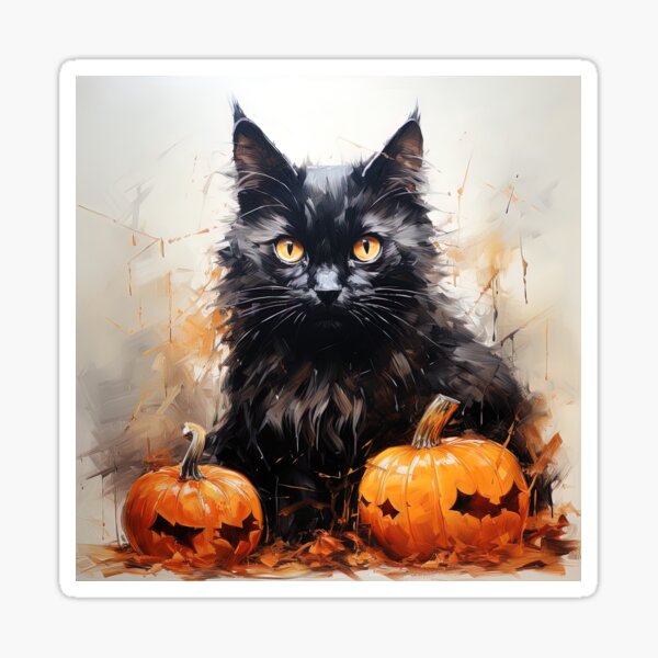 Black cat, Halloween, Pumpkin - Little Black cat in a pumpkin Cat