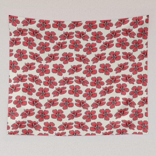 Item preview, Scarlet Rosemallow Hibiscus Flower Pattern designed and sold by JBeasleyDesigns.