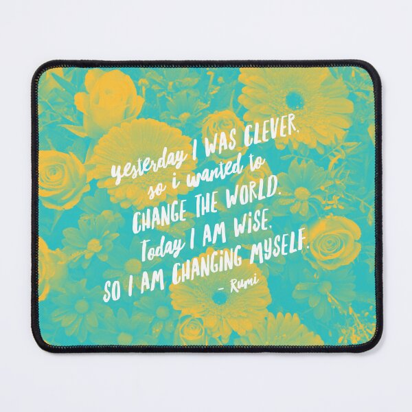 Item preview, Psychedelic Aesthetic Rumi Poem - Yesterday I was Clever, So I Wanted to Change the World designed and sold by Trish Dish.