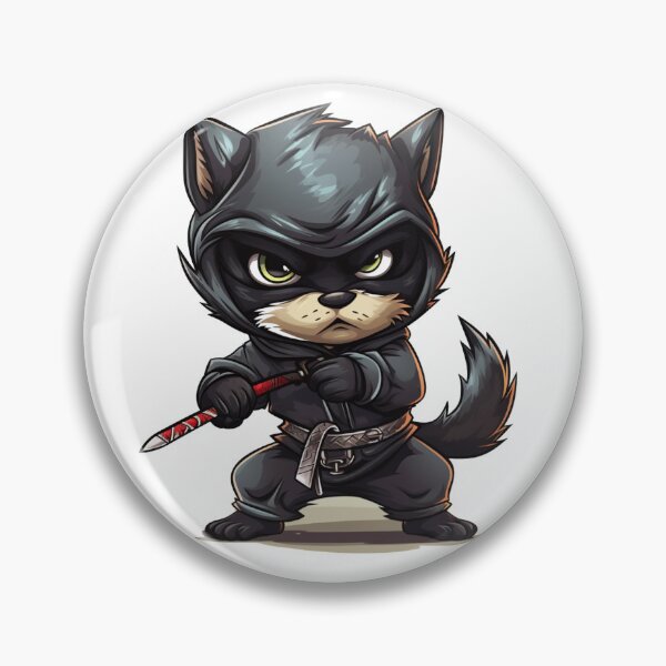 Item preview, Ninja Dog in Action designed and sold by Puristock.