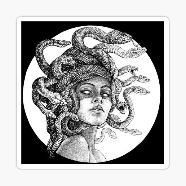 Item preview, Medusa drawing  designed and sold by MeanBlackCat.