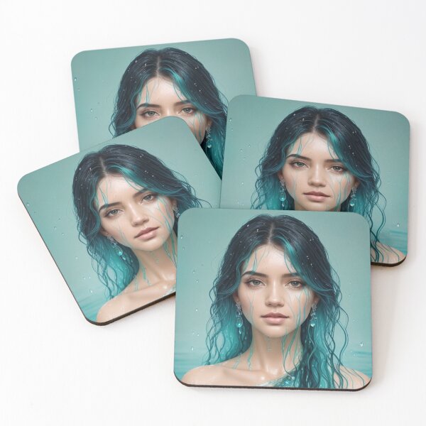 Item preview, Turquoise Water Girl - Cool Art designed and sold by joejiing.